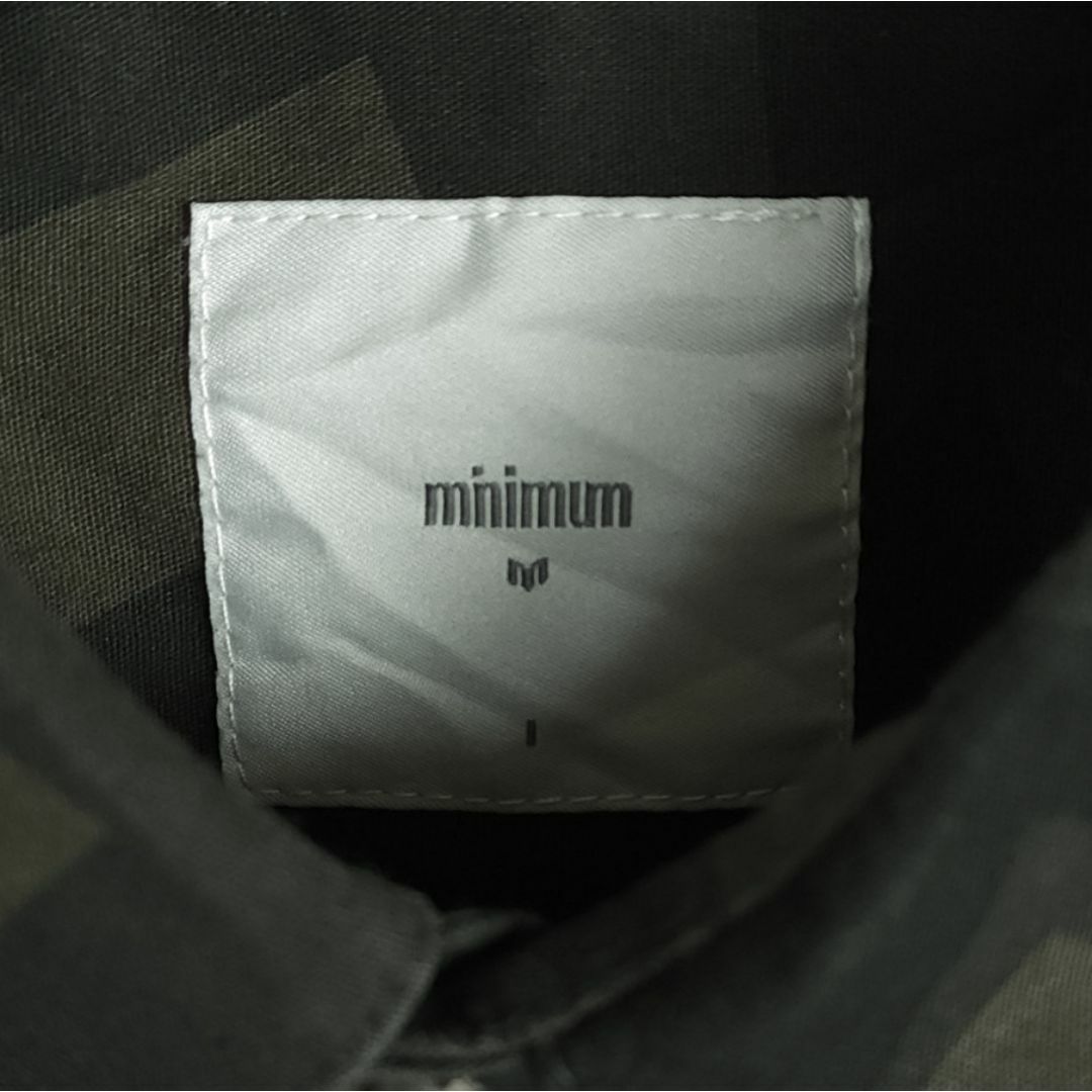 Lサイズ/minimum 幾何学模様柄 長袖シャツ カーキグリーン系 メンズのトップス(シャツ)の商品写真