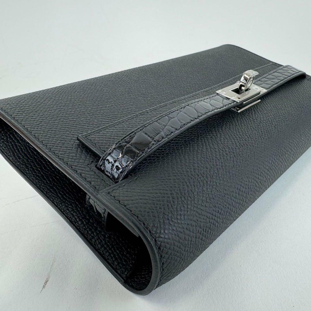 Hermes(エルメス)の新品 HERMES エルメス kelly to go Touch ケリートゥーゴータッチ Black ブラック PHW シルバー金具 B刻 メンズのファッション小物(その他)の商品写真