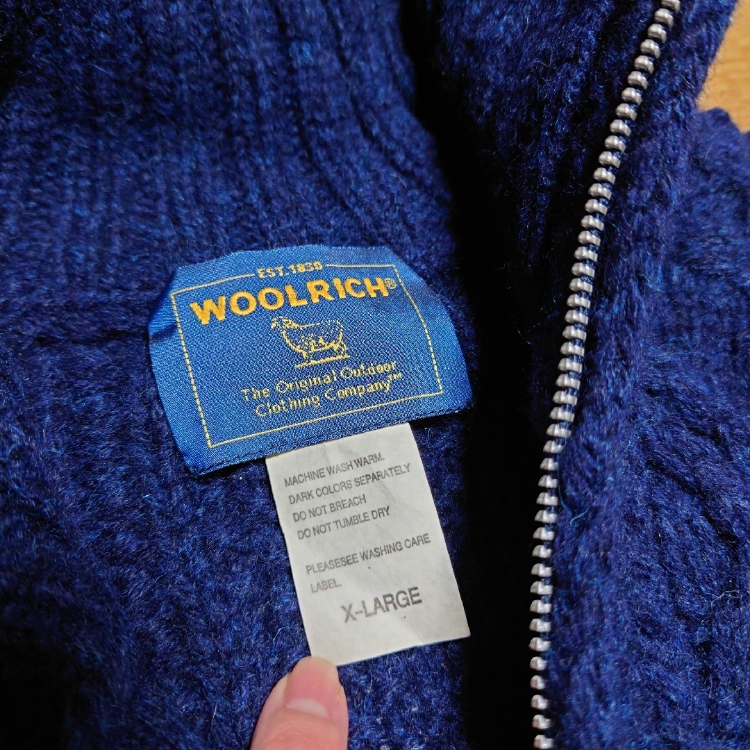 WOOLRICH(ウールリッチ)のウールリッチ WOOLRICH ケーブル編み ジップアップ ニット カーディガン メンズのトップス(ニット/セーター)の商品写真