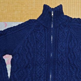 ウールリッチ(WOOLRICH)のウールリッチ WOOLRICH ケーブル編み ジップアップ ニット カーディガン(ニット/セーター)