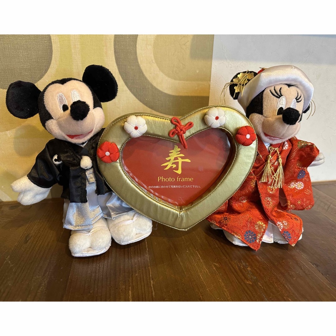 Disney(ディズニー)のウェディング　和装　フォトスタンド　ミッキー　ミニー　ディズニー　結婚式 インテリア/住まい/日用品のインテリア小物(フォトフレーム)の商品写真