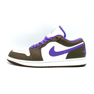 ナイキ(NIKE)のナイキ NIKE ■ 【 AIR JORDAN 1 LOW Brown and Purple 553558 215 】 エア ジョーダン 1 ロー ブラウン アンド パープルスニーカー　f21551(スニーカー)