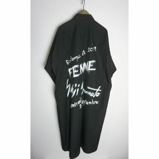 ヨウジヤマモト(Yohji Yamamoto)の美品19SS ヨウジヤマモト ブロード ロング シャツ 黒1026N▲(シャツ)