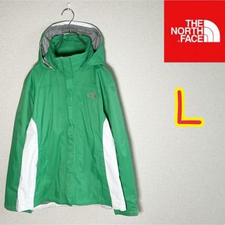 ザノースフェイス(THE NORTH FACE)の【美品】ノースフェイス　マウンテンパーカー　HYVENT　グリーン　レディースL(ナイロンジャケット)