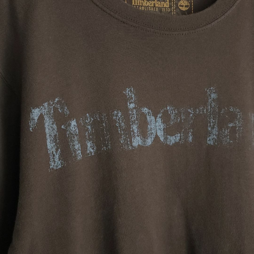 Timberland(ティンバーランド)のMサイズ/Timberland ティンバーランド 長袖Tシャツ 茶(ブラウン)系 メンズのトップス(Tシャツ/カットソー(七分/長袖))の商品写真