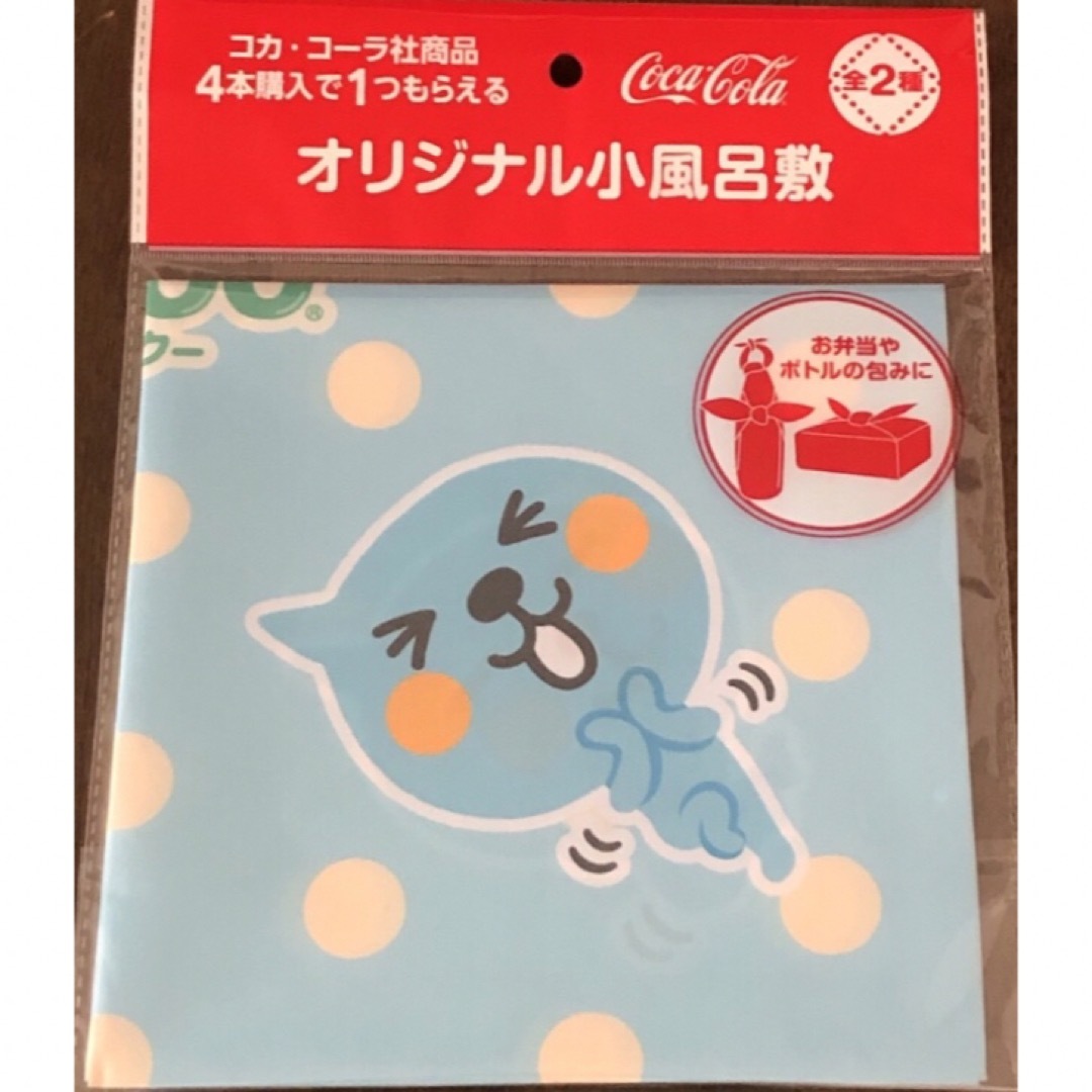 コカ・コーラ(コカコーラ)の【送料込】非売品 Coca-Cola Qoo オリジナル小風呂敷 水玉柄 ブルー エンタメ/ホビーのコレクション(ノベルティグッズ)の商品写真