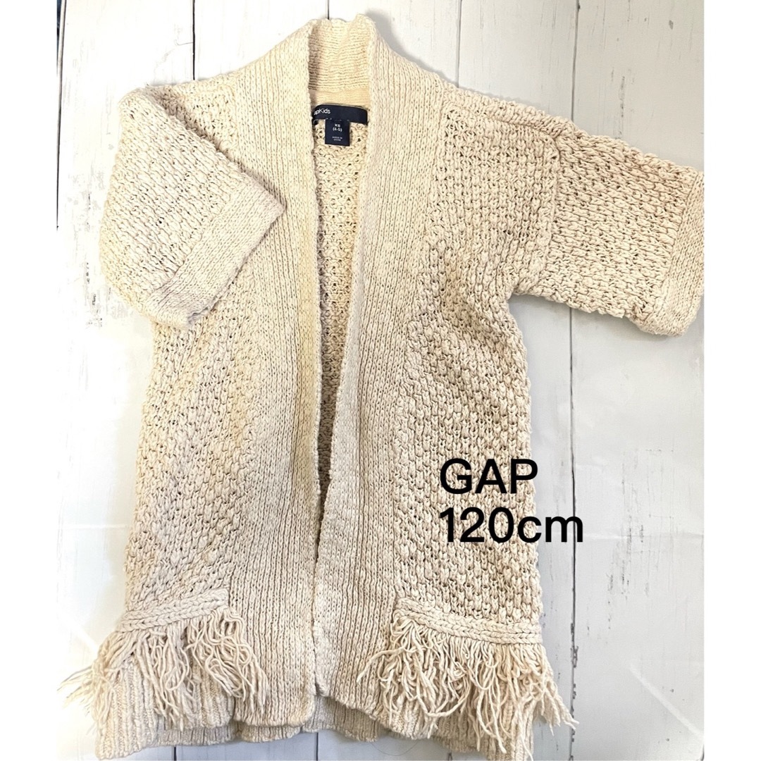 GAP Kids(ギャップキッズ)のGap Kids 半袖　ニット キッズ/ベビー/マタニティのキッズ服女の子用(90cm~)(カーディガン)の商品写真