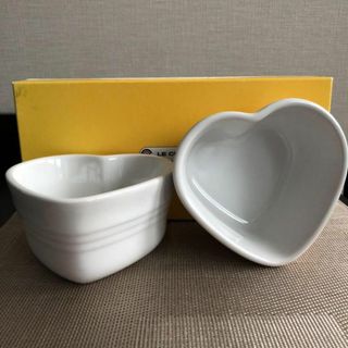 ルクルーゼ(LE CREUSET)のルクルーゼ　ラムカン　２つセットホワイト新品未使用(食器)