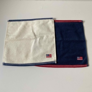 ラルフローレン(Ralph Lauren)のラルフローレン タオルハンカチ 2セット アメリカ国旗刺繍 色違いセット(ハンカチ)