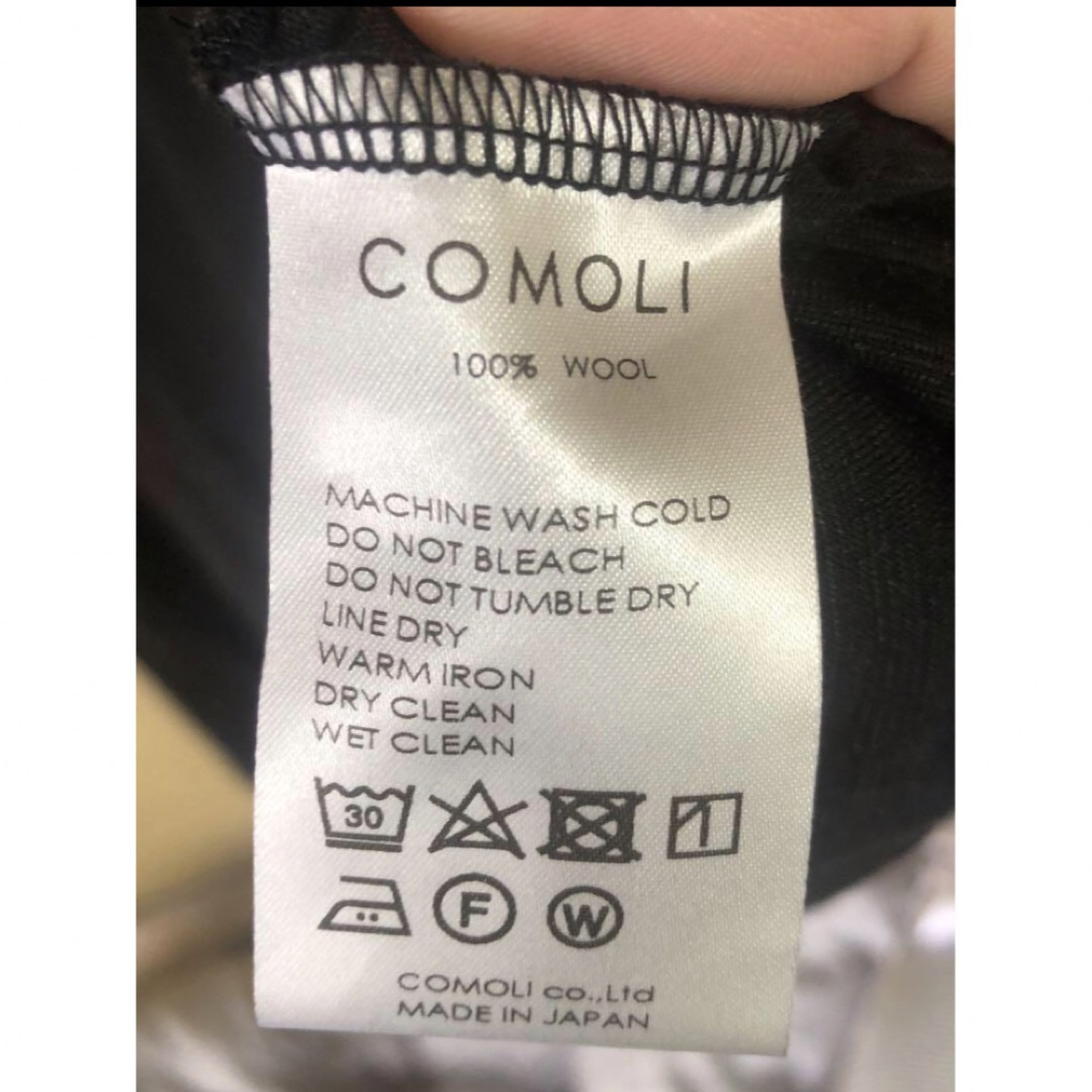 COMOLI(コモリ)のCOMOLI 23ss サマーウール tシャツ　チャコール　サイズ3 メンズのトップス(Tシャツ/カットソー(半袖/袖なし))の商品写真