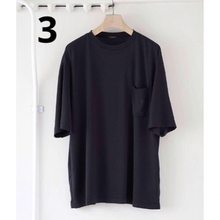 コモリ(COMOLI)のCOMOLI 23ss サマーウール tシャツ　チャコール　サイズ3(Tシャツ/カットソー(半袖/袖なし))
