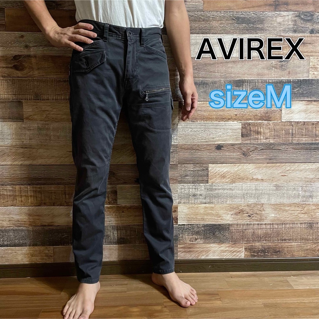AVIREX(アヴィレックス)のアヴィレックス　ドビーパンツ　8ポケット　ブラックウォッシュド　カーゴパンツ メンズのパンツ(ワークパンツ/カーゴパンツ)の商品写真