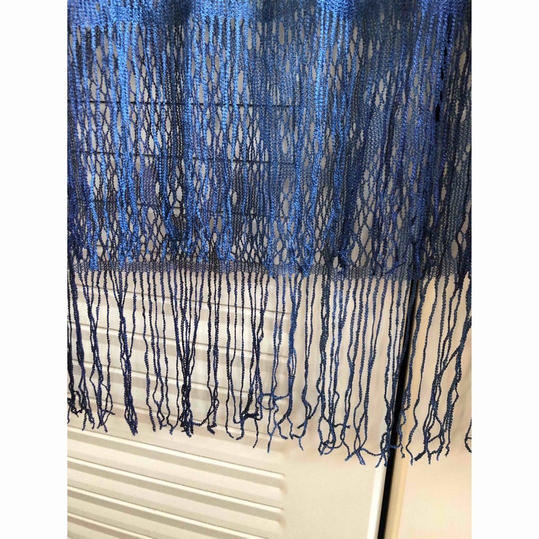 本藍染　ショール・ストール　90×200cm レディースのファッション小物(マフラー/ショール)の商品写真