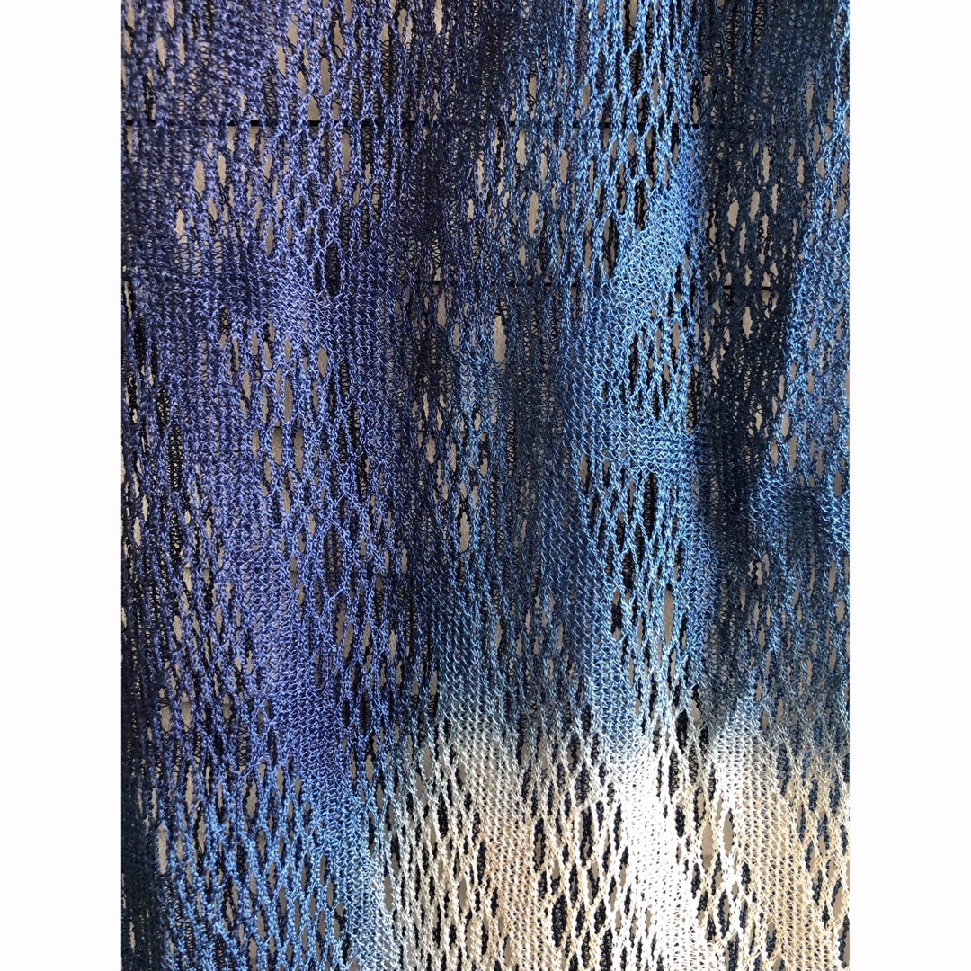 本藍染　ショール・ストール　90×200cm レディースのファッション小物(マフラー/ショール)の商品写真