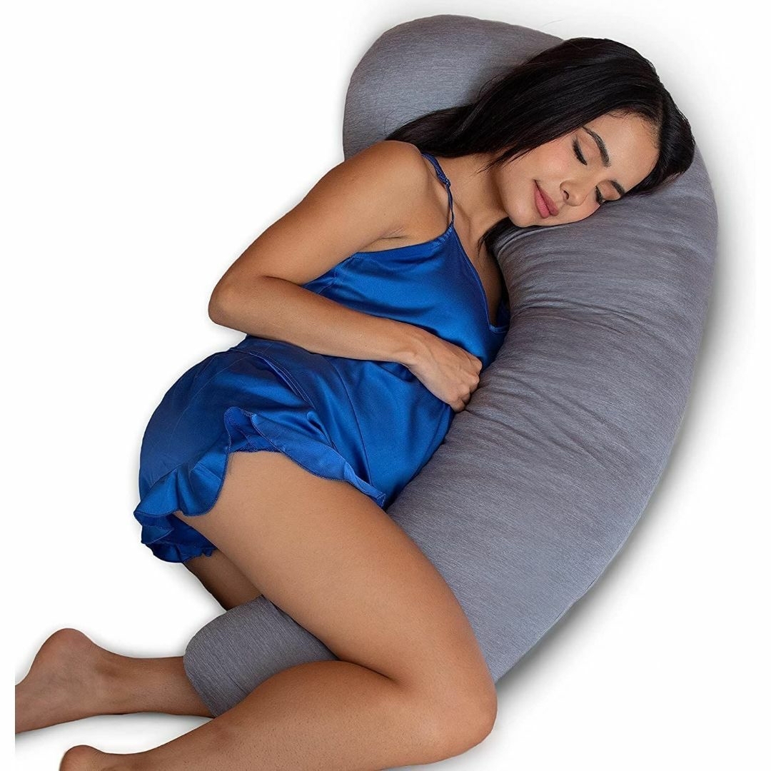 抱き枕 枕 J型 妊婦 冷感 洗濯可 だきまくら 出産 つわり  インテリア/住まい/日用品の寝具(枕)の商品写真