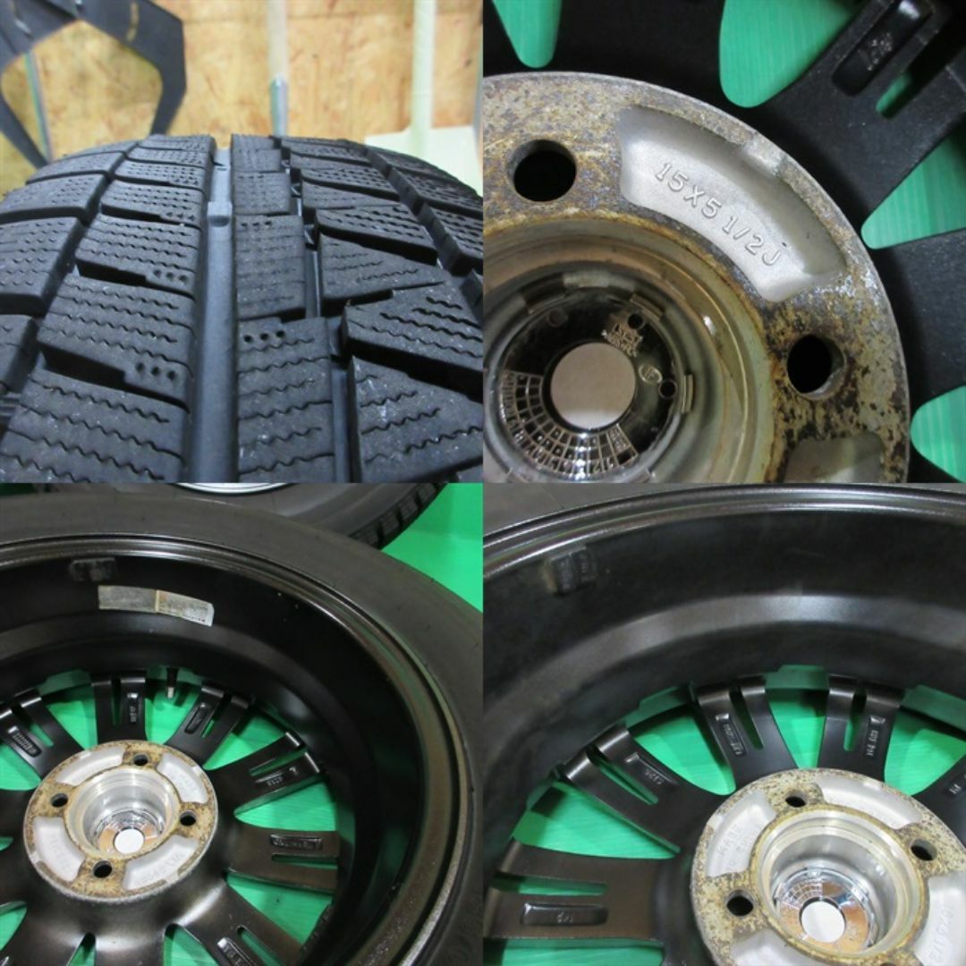 BRIDGESTONE(ブリヂストン)のノート 185/65R15 2023年スタッドレス bB イスト デミオ 自動車/バイクの自動車(タイヤ・ホイールセット)の商品写真