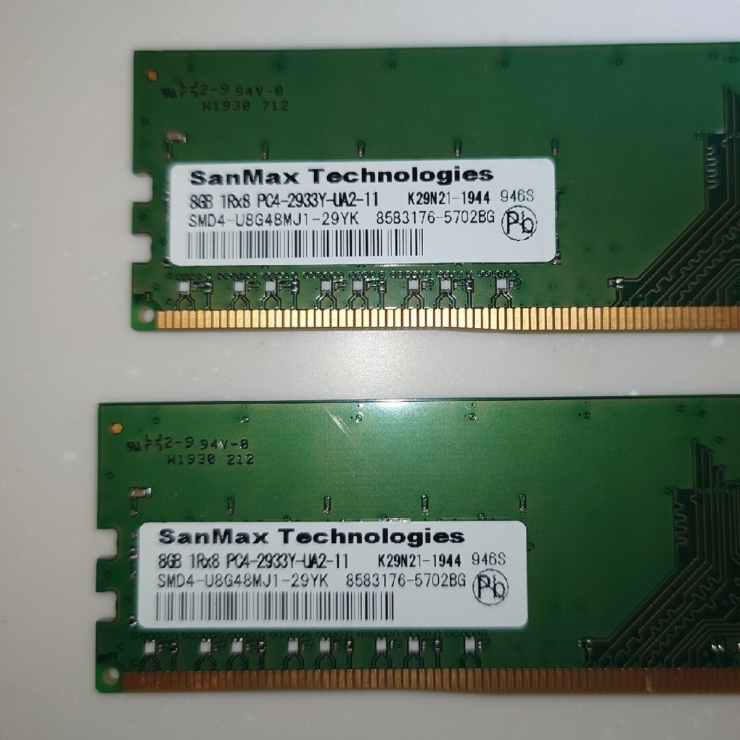 SanMax DDR4-2933MHz&2666MHz スマホ/家電/カメラのPC/タブレット(PCパーツ)の商品写真
