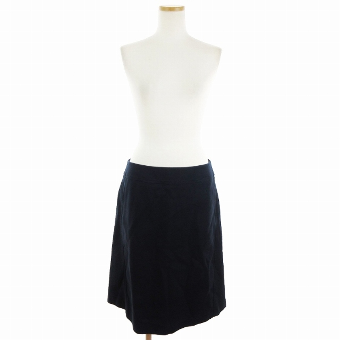 J.PRESS(ジェイプレス)のジェイプレス MANTECO 台形スカート ひざ丈  紺 13 XL位 ■SM1 レディースのスカート(ひざ丈スカート)の商品写真