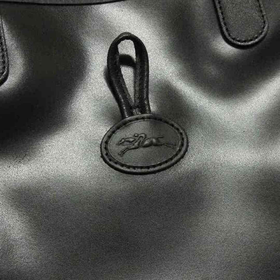 LONGCHAMP(ロンシャン)のロンシャン ロゾ ハンドバッグ トート カバン レザー 黒 ☆AA★ ■SM1 レディースのバッグ(ハンドバッグ)の商品写真