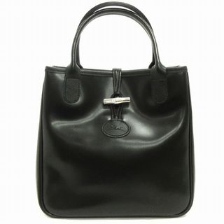 LONGCHAMP - ロンシャン ロゾ ハンドバッグ トート カバン レザー 黒 ☆AA★ ■SM1