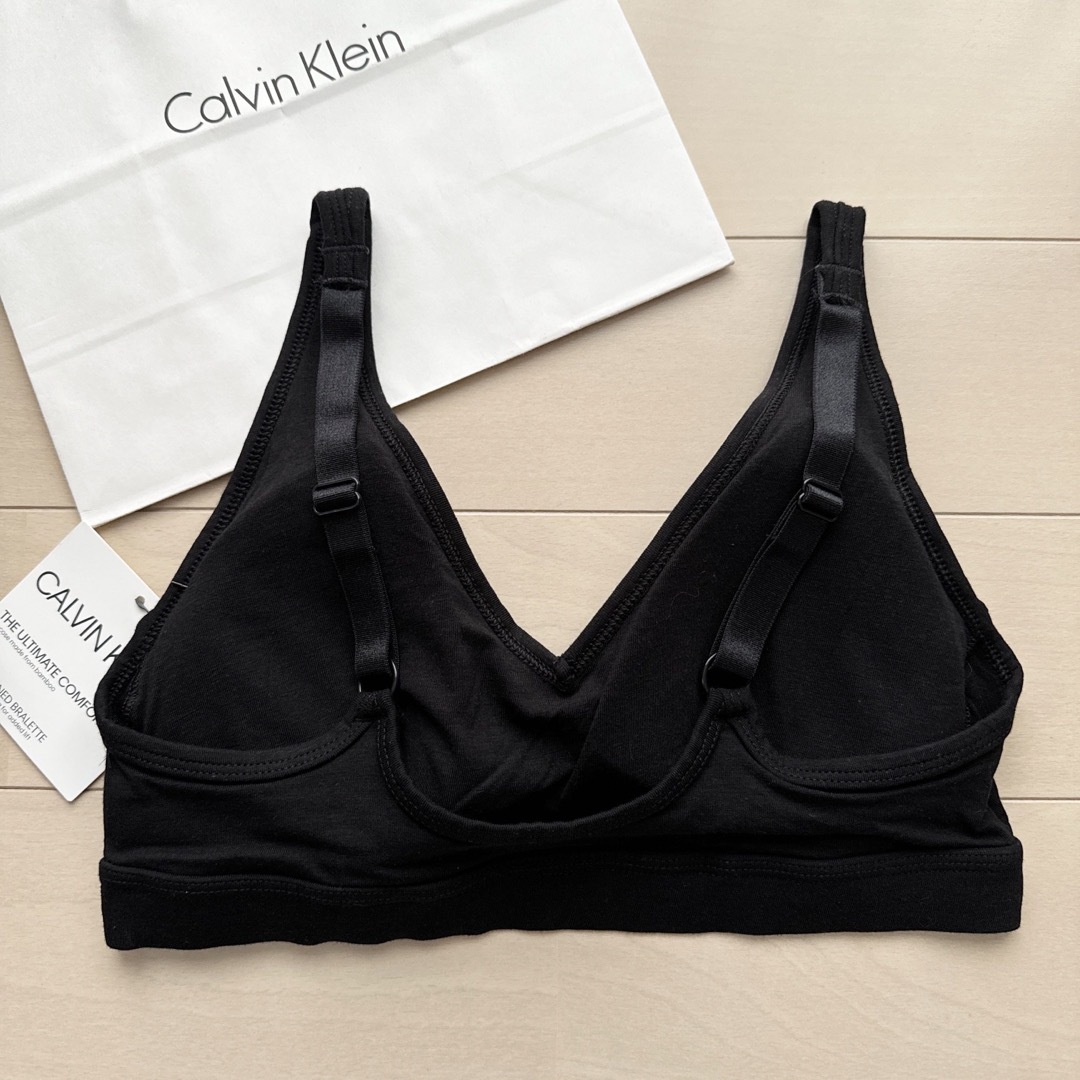 Calvin Klein(カルバンクライン)のカルバンクライン 下着 上下 セット S M ブラ ショーツ 黒 セットアップ レディースの下着/アンダーウェア(ブラ&ショーツセット)の商品写真