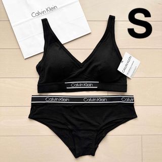 Calvin Klein - カルバンクライン 下着 上下 セット S M ブラ ショーツ 黒 セットアップ