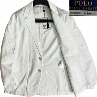 ポロラルフローレン(POLO RALPH LAUREN)のJ4079 新品 ポロラルフローレン ロンハーマン別注アンコンジャケット 白 L(テーラードジャケット)