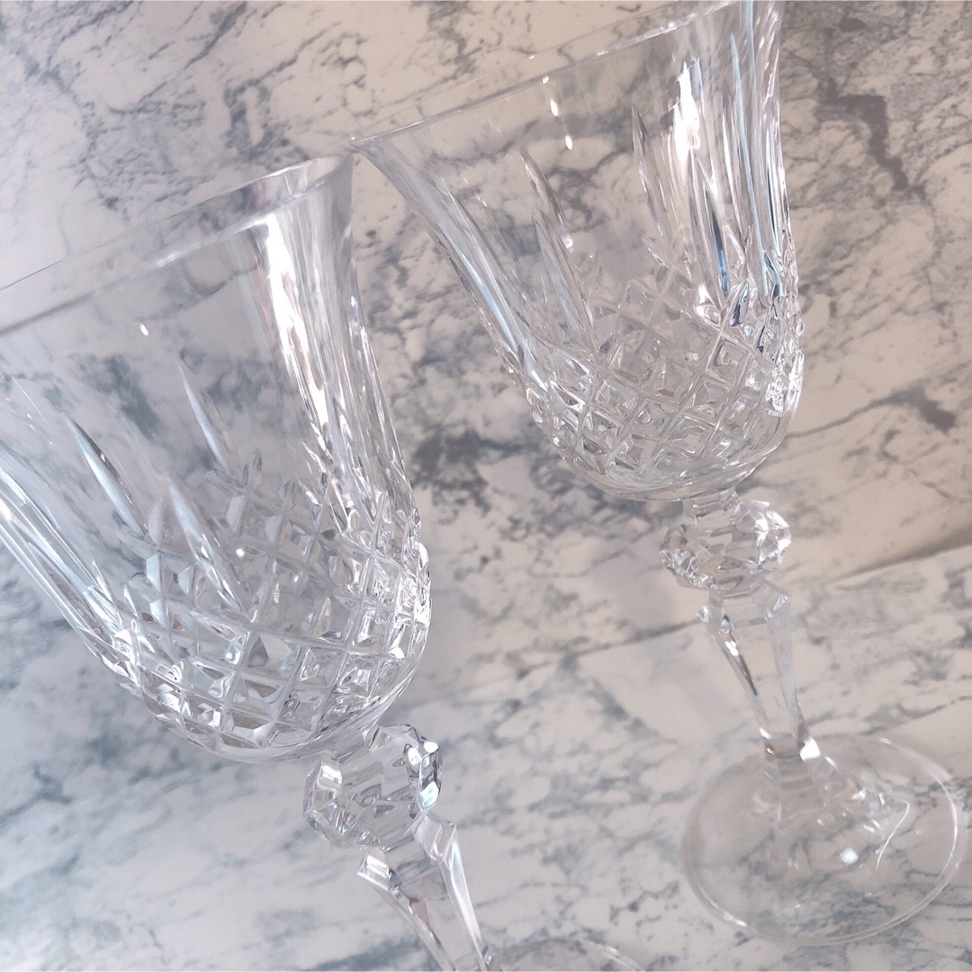 BOHEMIA Cristal(ボヘミア クリスタル)のヴィンテージ　ボヘミア　クリスタル　ワイン　グラス　チェコ　BOHEMIA  インテリア/住まい/日用品のキッチン/食器(グラス/カップ)の商品写真