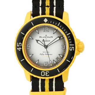 スウォッチ(swatch)のスウォッチ スキューバ フィフティー ファゾム コレクション パシフィック オーシャン ブランパン コラボ SO35P100 グレー文字盤(腕時計(アナログ))