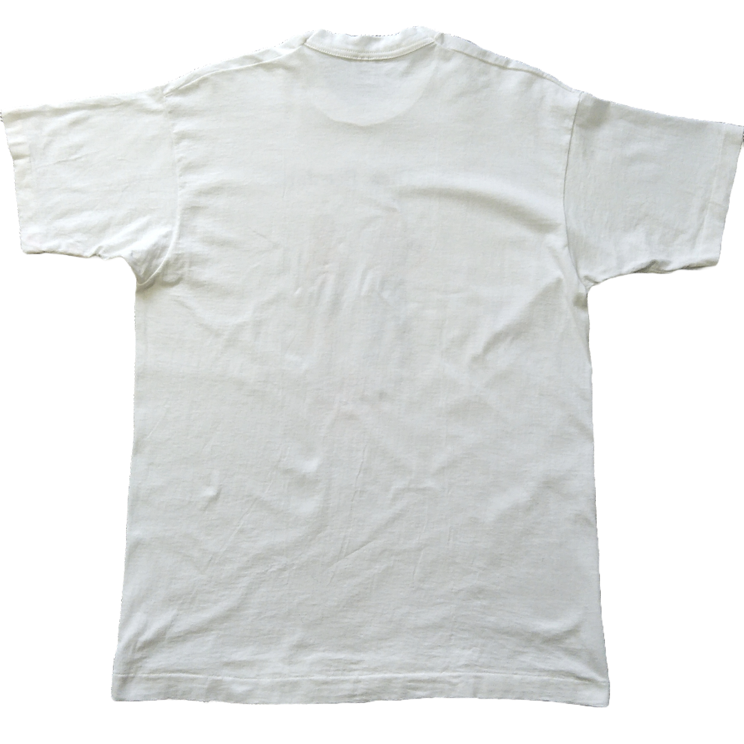 FRUIT OF THE LOOM(フルーツオブザルーム)の古着　90s　See Dick. See Jane.　Tシャツ　XL　白 * メンズのトップス(Tシャツ/カットソー(半袖/袖なし))の商品写真