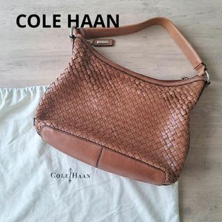 コールハーン(Cole Haan)のコールハーン　ワンショルダー　メッシュレザー　キャメル色　レディースバック(ショルダーバッグ)