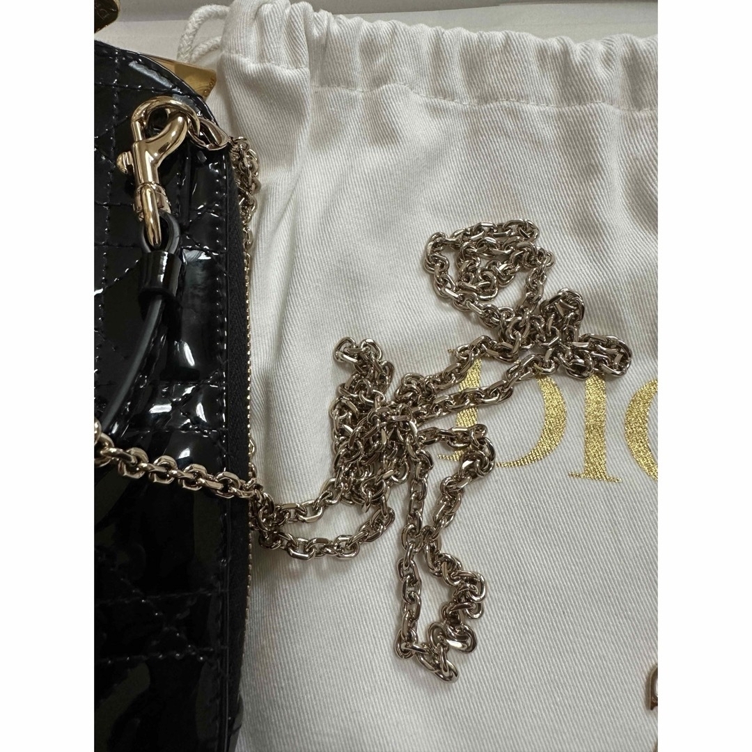 ディオール LADY DIOR フォンホルダー パテントカーフスキン ディオール LADY DIOR フォンホルダー パテントカーフスキン
