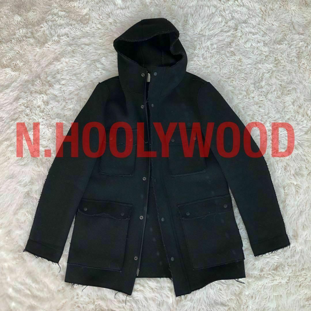 N.HOOLYWOOD(エヌハリウッド)のN.HOOLYWOODエヌハリウッド　ウールコート　ブラック黒ミスターハリウッド メンズのジャケット/アウター(その他)の商品写真