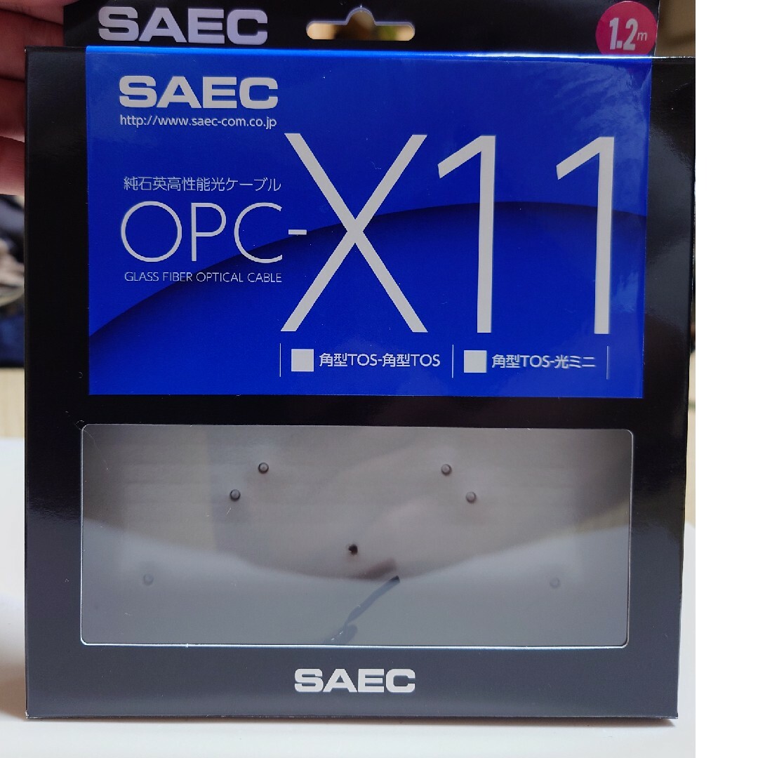 SAEC OPC-X11 1.2m 光ケーブル スマホ/家電/カメラのオーディオ機器(その他)の商品写真