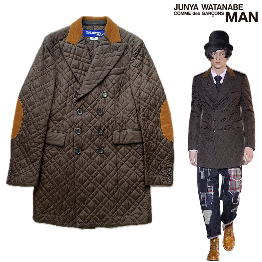 JUNYA WATANABE COMME des GARCONS(ジュンヤワタナベコムデギャルソン)のジュンヤワタナベ  コムデギャルソンマン キルティング チェスターコート メンズのジャケット/アウター(チェスターコート)の商品写真