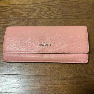 コーチ(COACH)のコーチ　coach 財布　長財布　スリムウォレット　ピンク(財布)