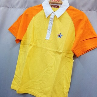 ポロシャツ　黄色　オレンジ　送料無料　680円！(ポロシャツ)