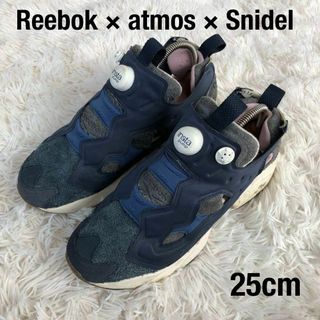 アトモス(atmos)のリーボック×アトモス×スナイデル　インスタポンプフューリー25cmネイビー(スニーカー)