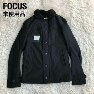 【未使用品】FOCUSフォーカス裏ボアコットンデッキジャケットブラック黒(ミリタリージャケット)