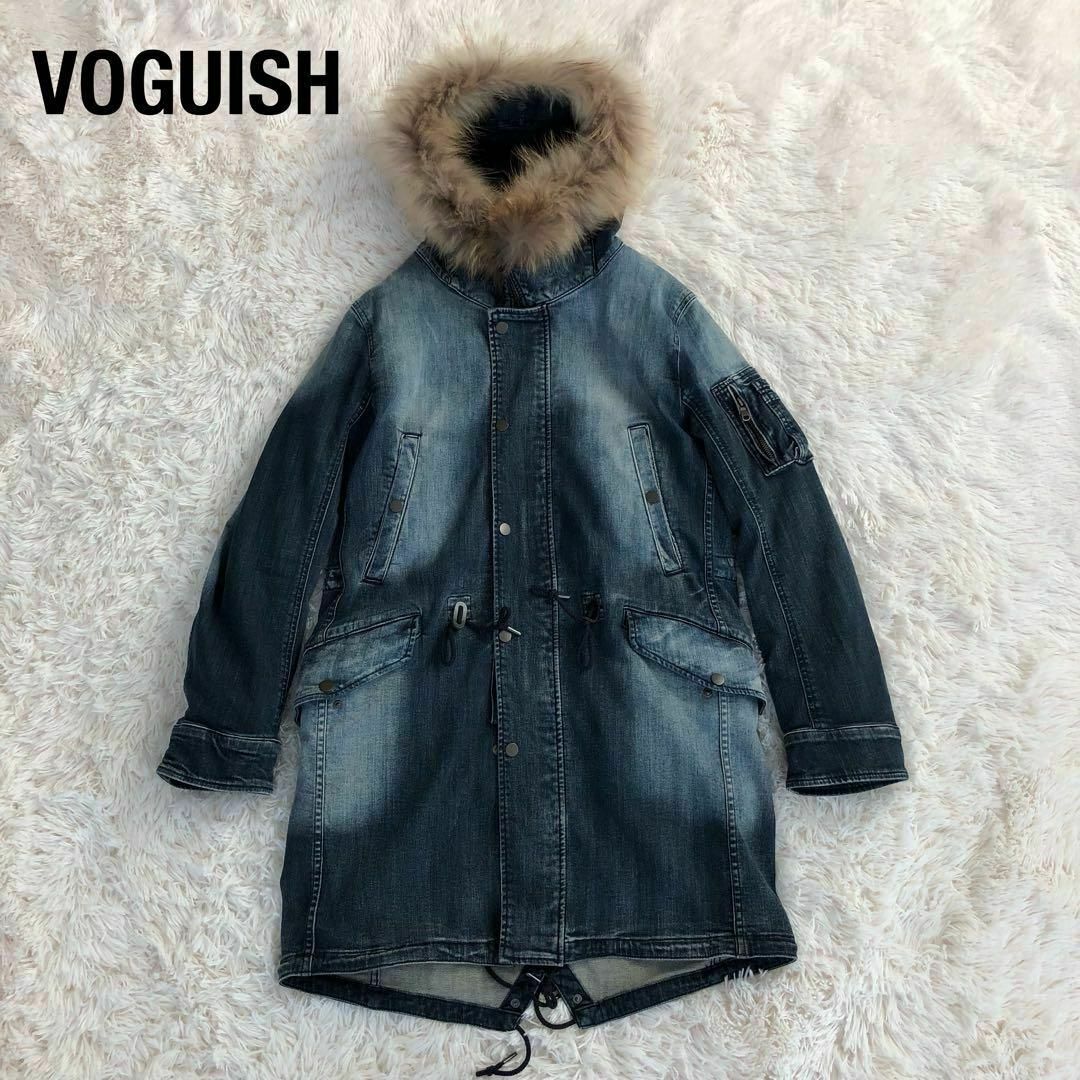 VOGUISHボーギッシュ　デニムモッズコート　ライナーファー付き メンズのジャケット/アウター(モッズコート)の商品写真