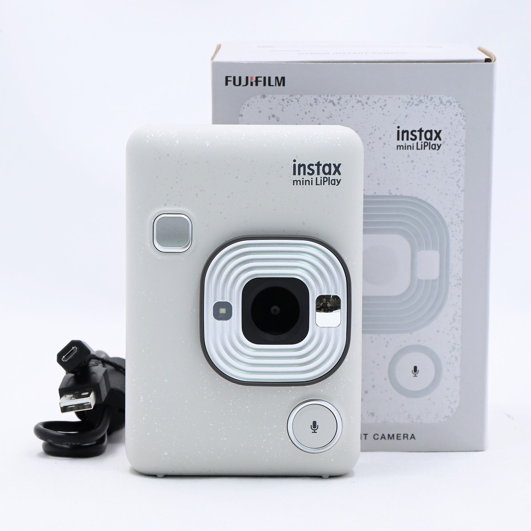 富士フイルム(フジフイルム)のFUJIFILM チェキ instax mini LiPlay ストーンホワイト スマホ/家電/カメラのカメラ(フィルムカメラ)の商品写真