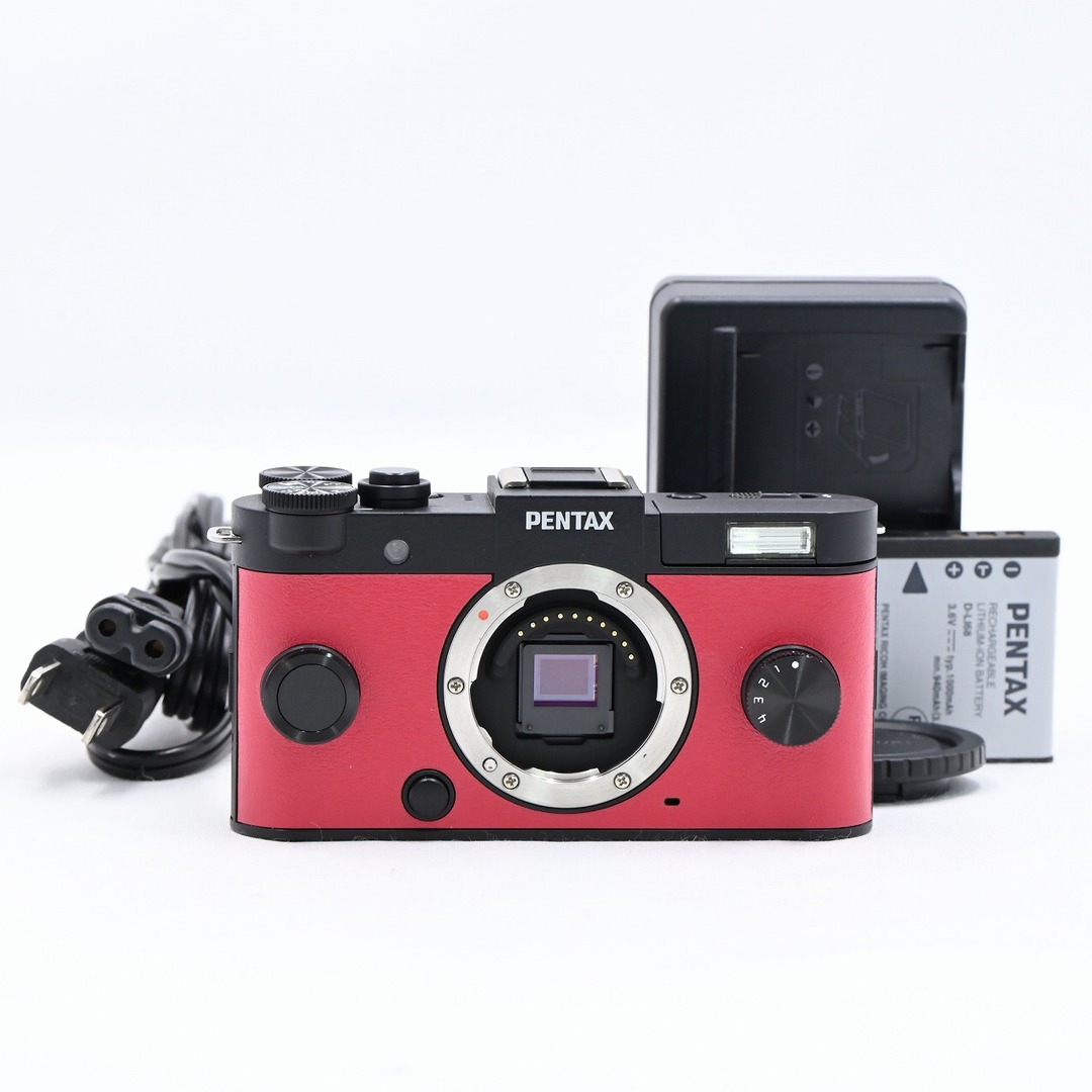 PENTAX(ペンタックス)のPENTAX Q-S1 ボディ ガンメタル×カーマインレッド スマホ/家電/カメラのカメラ(ミラーレス一眼)の商品写真