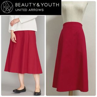 ビューティアンドユースユナイテッドアローズ(BEAUTY&YOUTH UNITED ARROWS)のB&Y ユナイテッドアローズ　サテンセミフレアスカート(ロングスカート)