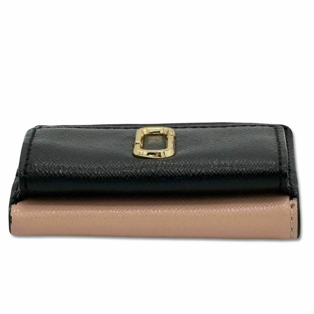 MARC JACOBS(マークジェイコブス)のマークジェイコブス ブラック バイカラー コンパクト 三つ折り財布 ゴールド レディースのファッション小物(財布)の商品写真
