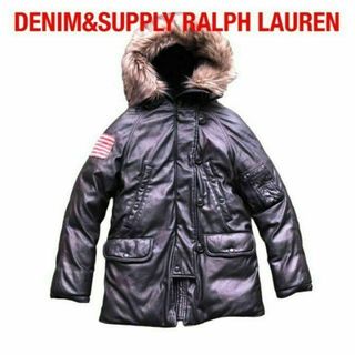 デニムアンドサプライラルフローレン(Denim & Supply Ralph Lauren)のDENIM&SUPPLYラルフローレン　N-3Bフェイクレザーダウンジャケット(ダウンジャケット)