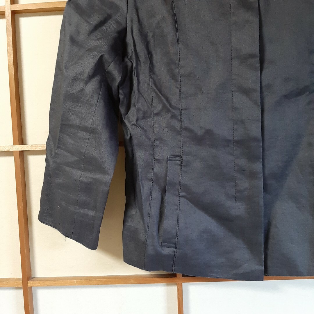 Fb ネイビー七分袖ジャケットM レディースのジャケット/アウター(テーラードジャケット)の商品写真