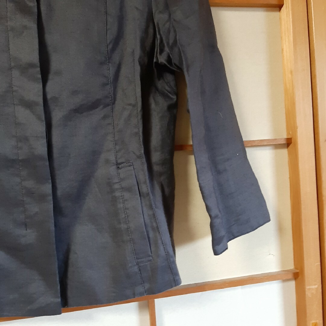 Fb ネイビー七分袖ジャケットM レディースのジャケット/アウター(テーラードジャケット)の商品写真