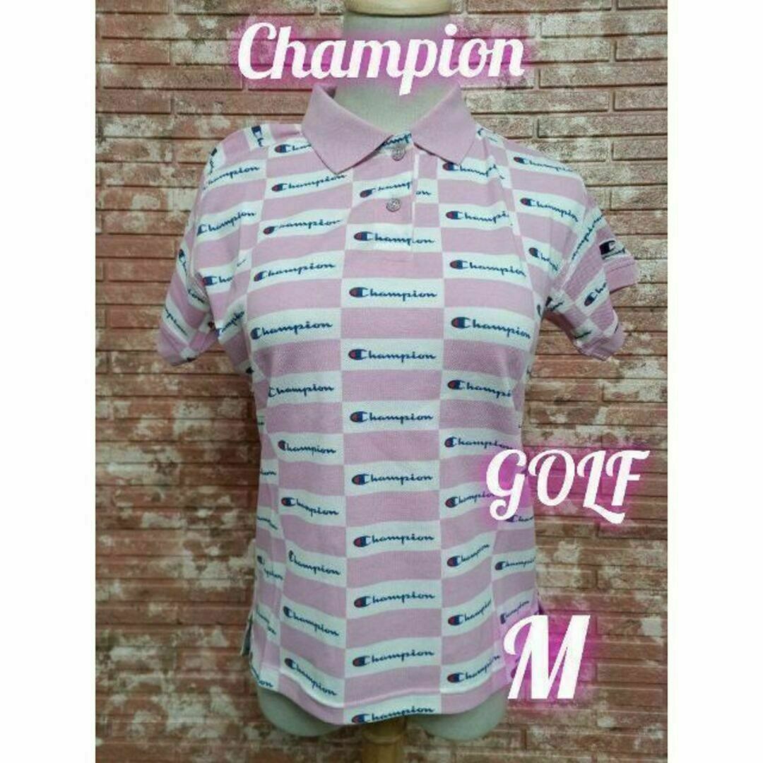Champion(チャンピオン)のChampion GOLF チャンピオン 半袖ポロシャツ ピンク sizeM スポーツ/アウトドアのゴルフ(ウエア)の商品写真