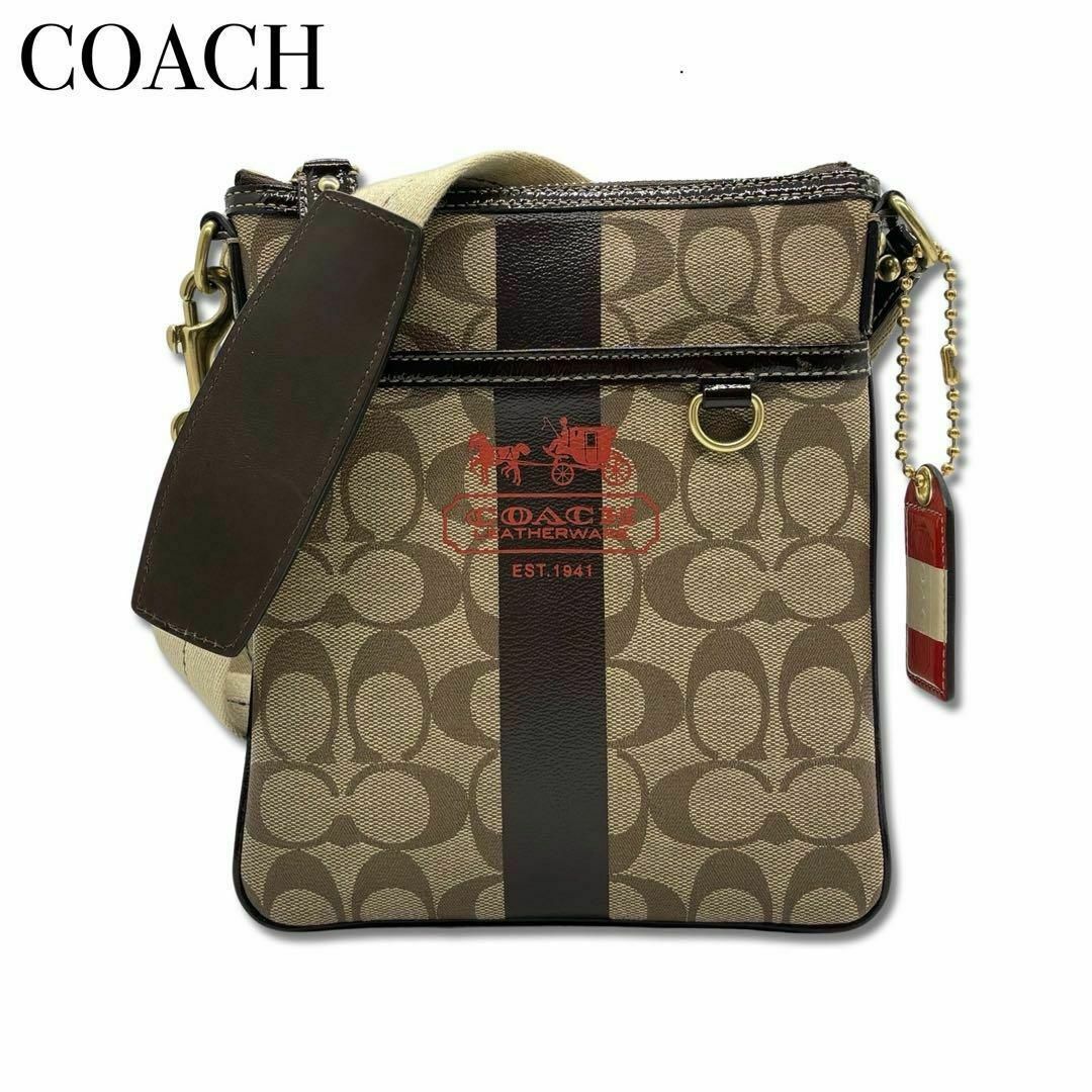 COACH(コーチ)のコーチ クロスボディ ショルダーバッグ 斜め掛けかばん レディース ベージュ レディースのバッグ(ショルダーバッグ)の商品写真