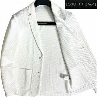 ジョゼフ(JOSEPH)のJ6143 美品 ジョゼフオム ワッフルストレッチテーラードジャケット 白 46(テーラードジャケット)